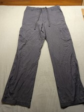 Carhartt Pants M Tall Gray Ripstop Boot Cut 8 Pocket Cargo Scrub C54108T