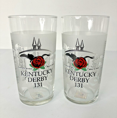2-Kentucky Derby 131st, May 7, 2005 ~ Churchill Downs 12 oz Mint Julep Glasses
