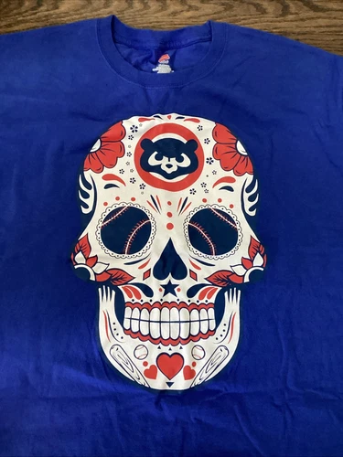 XL Chicago Cubs Sugar Skull Tshirt