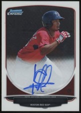 2013 Bowman Chrome #BCA-KD Keury de la Cruz AUTO Prospects Boston Red Sox