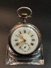 Antike Silber Taschenuhr 800 Cartouche Ziffer...
