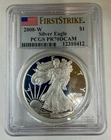2008 W $1 American Silver Eagle First Strike PCGS PR 70 DCAM