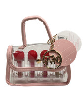 FAO Schwarz Lipstick Set 4pc Girls Pretend Play Makeup Kit with Bag New in Box