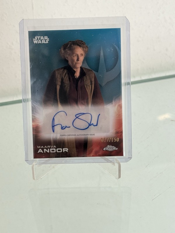 2025 Topps Chrome Star Wars FIONA SHAW as MAARVA ANDOR Autograph Auto /150
