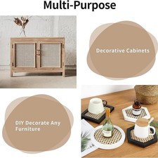 Faux Cane Open Weave Mesh 1M Flexible for Furniture Cabinet Caning Projects