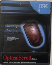 Brand New in Box Vintage IBM Optical Scroll Mouse, wired