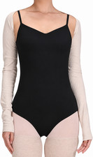 Tacherlia Womens Ballet Shrug L Beige Shoulder Warmer Long Sleeve Dance NWT