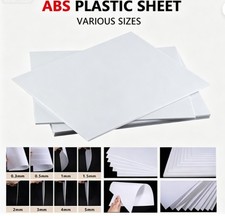 White ABS Styrene Plastic Sheet 0.5-30mm Thick Smooth DIY Model Craft All Sizes
