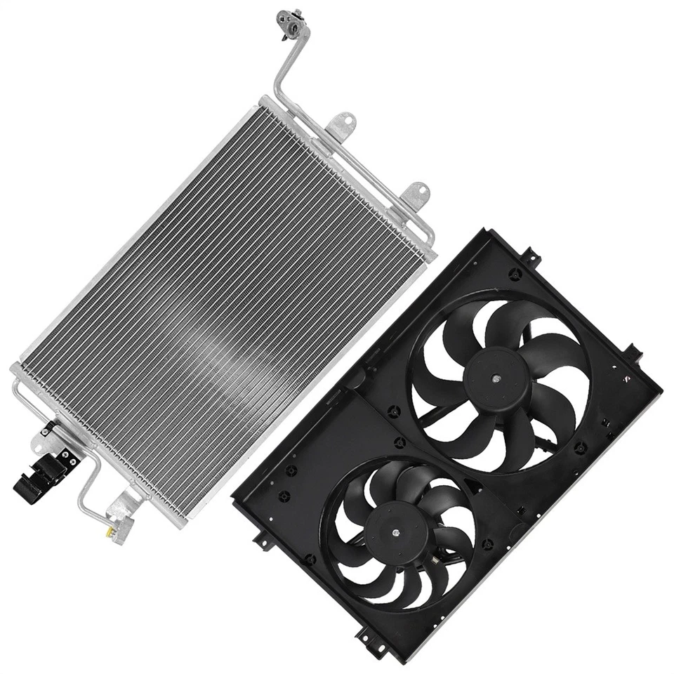 Cooling Fan and AC Condenser Assembly For 2000 2001 2002-2006 Audi TT Quattro - Image 2 of 4