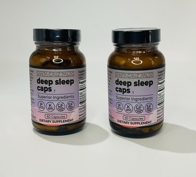2 Pack Santa Cruz Paleo Sleep Caps with L-Theanine - 120 Capsules *EXP 03/2027*