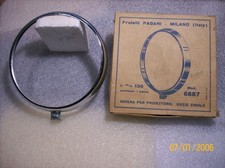 Ghiera proiettore acciaio cromata " CEV 6887 "  faro motocicli  anni 60