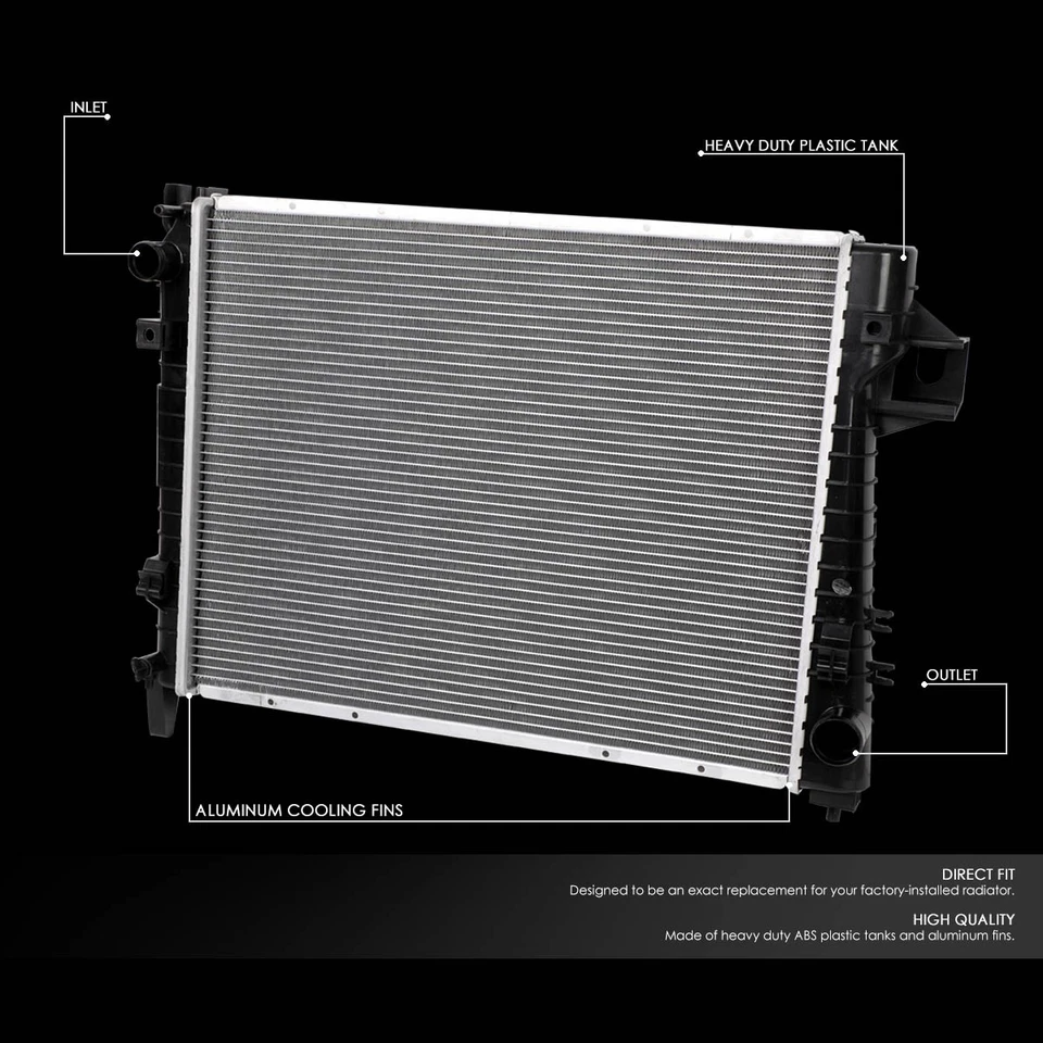 Radiador aluminio 2479 para Dodge Ram 1500 2500 3500 2002-2004 3,7 L 4,7 L 5,7 L Foto 2 de 4