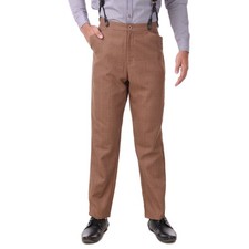 Steampunk Cosplay Costume Classic Victorian Men's Pants Trousers BrownCheck