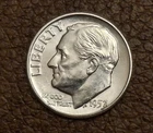 1957-D ROOSEVELT DIME PROOF Coin VERY GOOD condition (see photos) #1