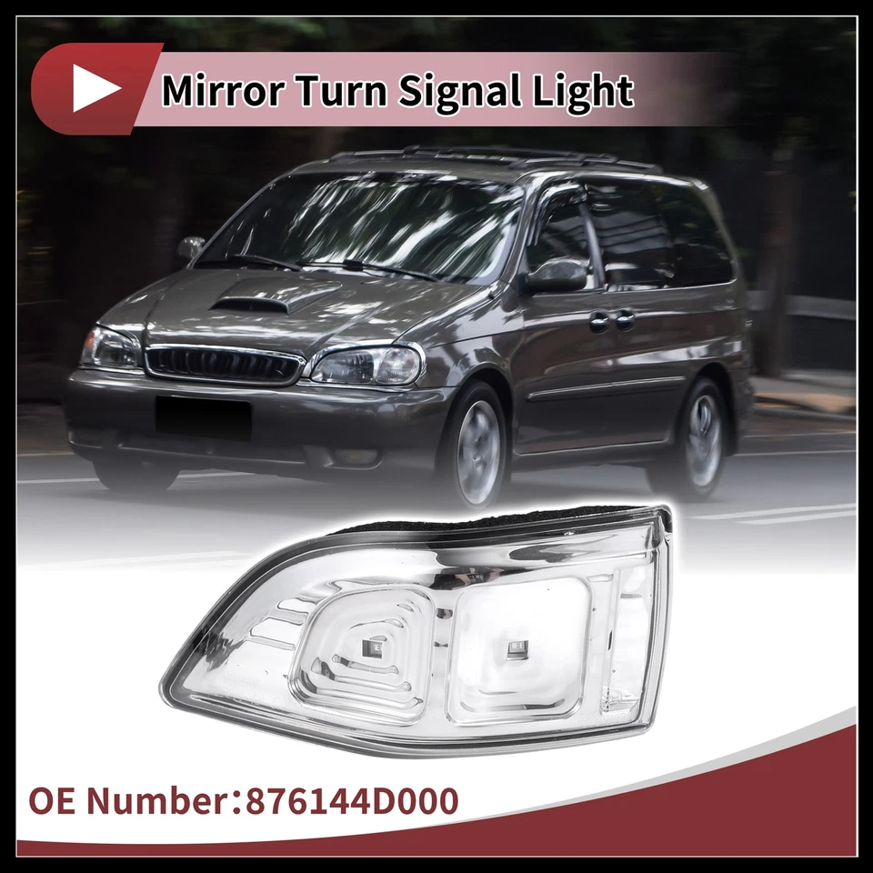 Luz intermitente espejo retrovisor LED delantero izquierdo para Kia Sedona 10-14 Nº876144D000 Foto 2 de 4