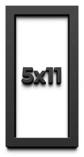 5x11 In Shadow Box Frame Black | 1 inches Deep Real Wood Contemporary Shadowbox