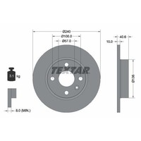 Textar 92111003 Bremsscheibe Hinterachse FüR Opel