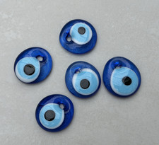 5er Pack - Blau Türkischer Böser Blick, Handgefertigte Glasperlen, Perfekt zum Basteln, Zum Selbermachen