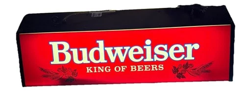 Vintage BUDWEISER Beer Poker Pool Table Hanging Bar Light Sign