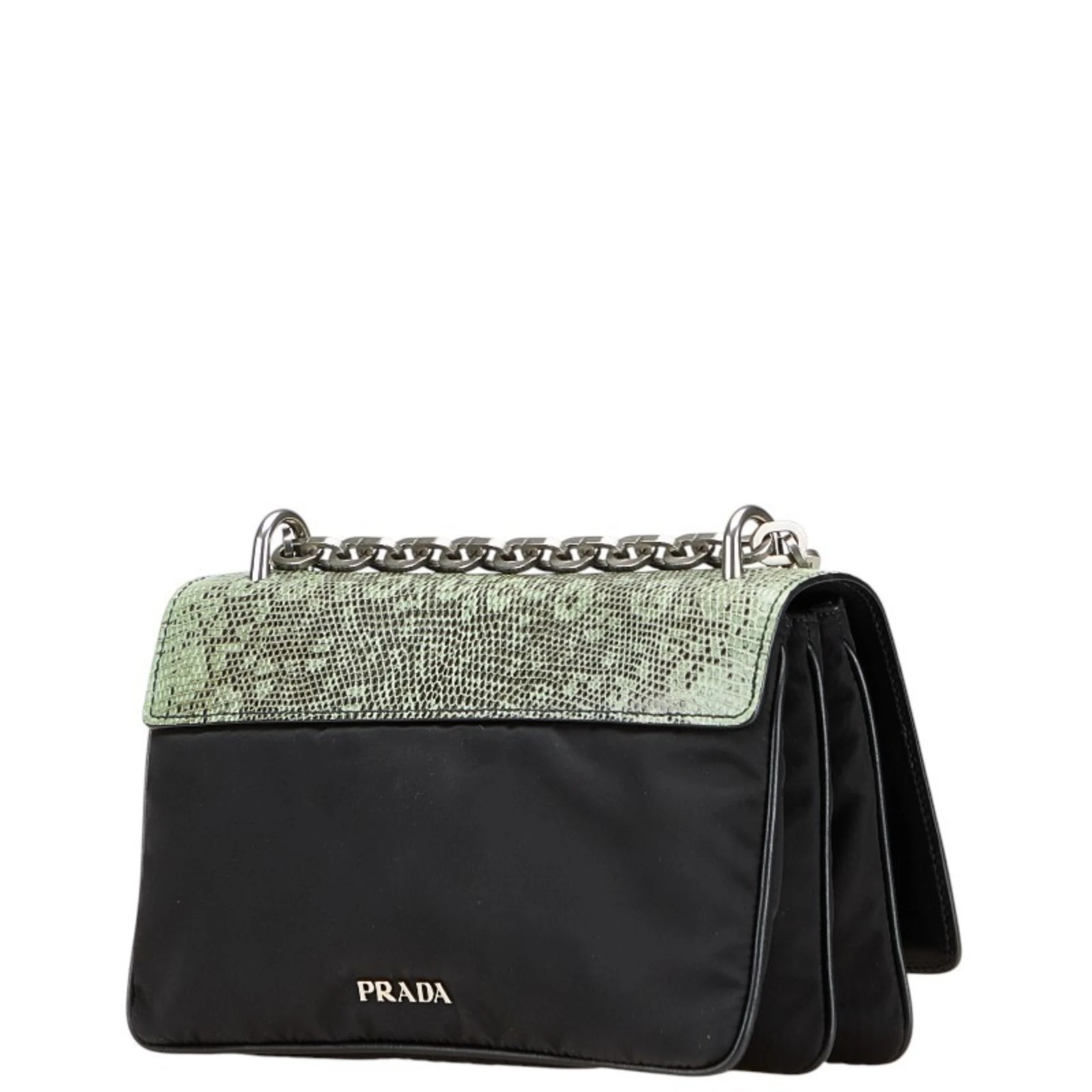 Prada Python Embossed Chain Shoulder Bag Handbag … - image 2