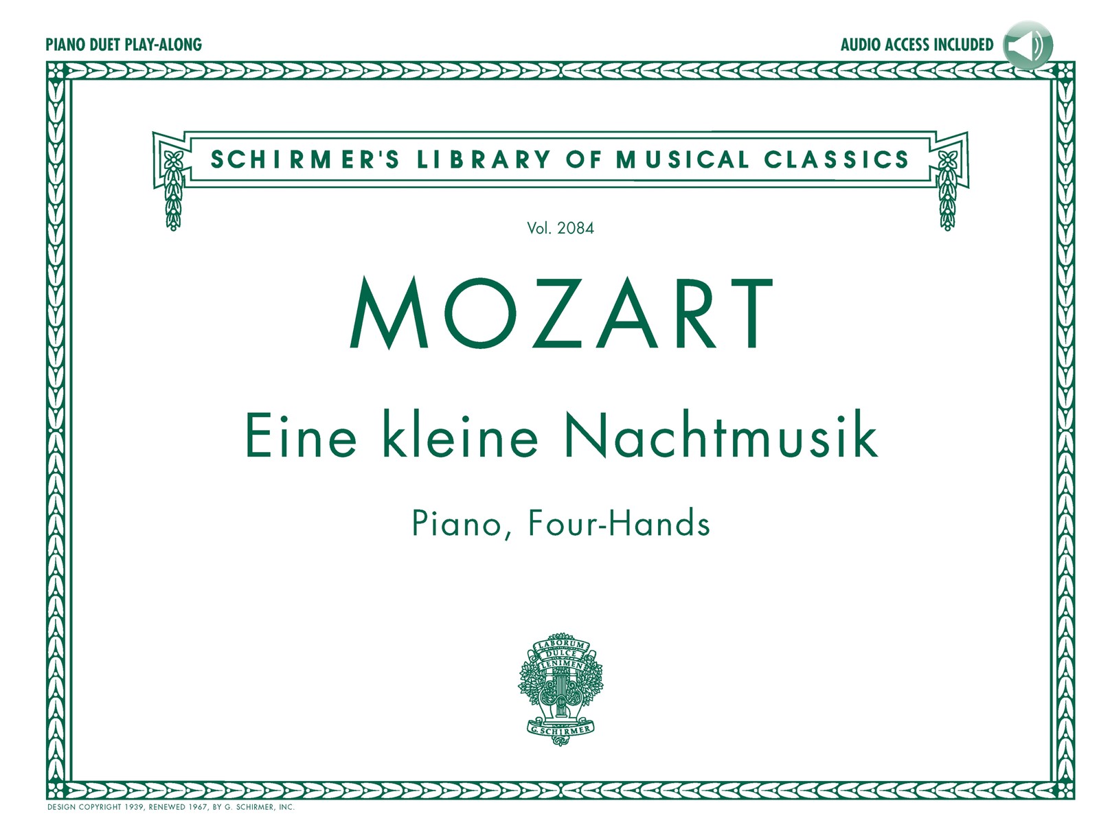 Mozart Eine kleine Nachtmusik for Piano Duet Sheet Music Play-Along Book & Audio