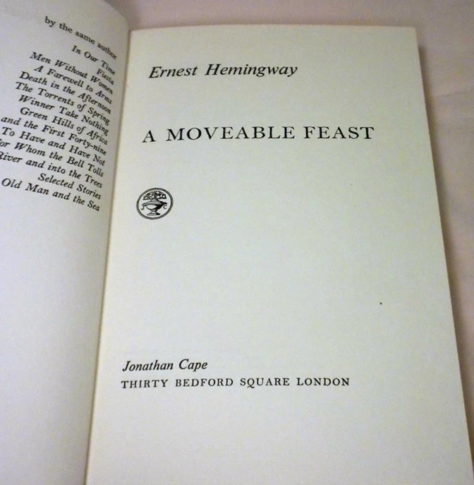 FIRST UK EDITION A Moveable Feast by Ernest Hemingway First Printing 1964 - Image 2 of 4
