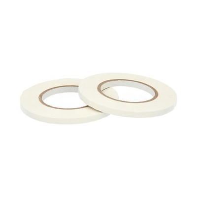 Poly Bag Sealing Tape White 3/8'' x 180 Yards 2.3 Mil 6 Rls with Tape Dispenser