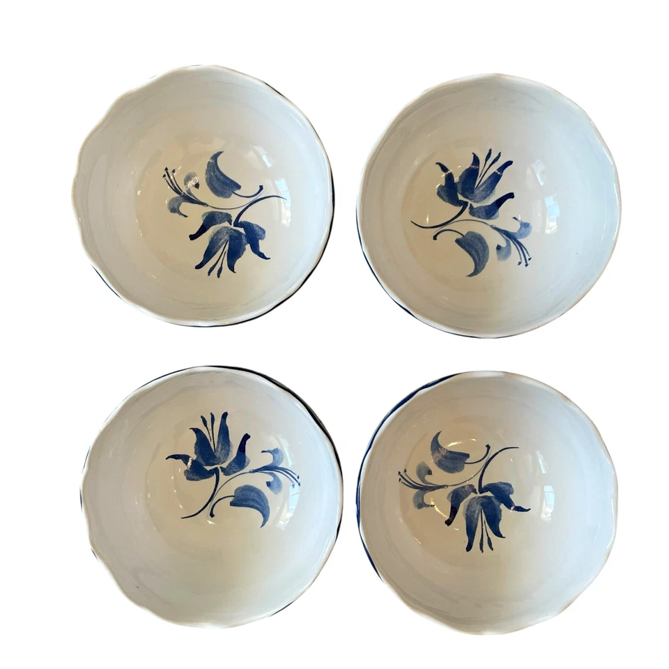 222 Quinto AYLA Azul Floral Porcelana 7 pulgadas Cereal Cuencos Juego de 4 Primavera Pascua Nuevo Foto 2 de 4