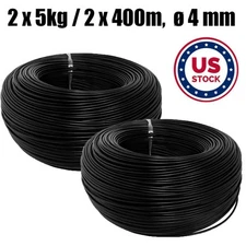 2 Rolls WELDY 5KG, 400m, ø4mm Black Plastic Welding Rods - 115.366