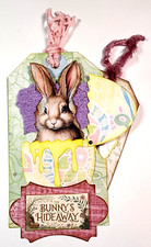 Easter Tags Pocket Hinged Egg Top OOAK 1 3D Art Junk Journal Handmade