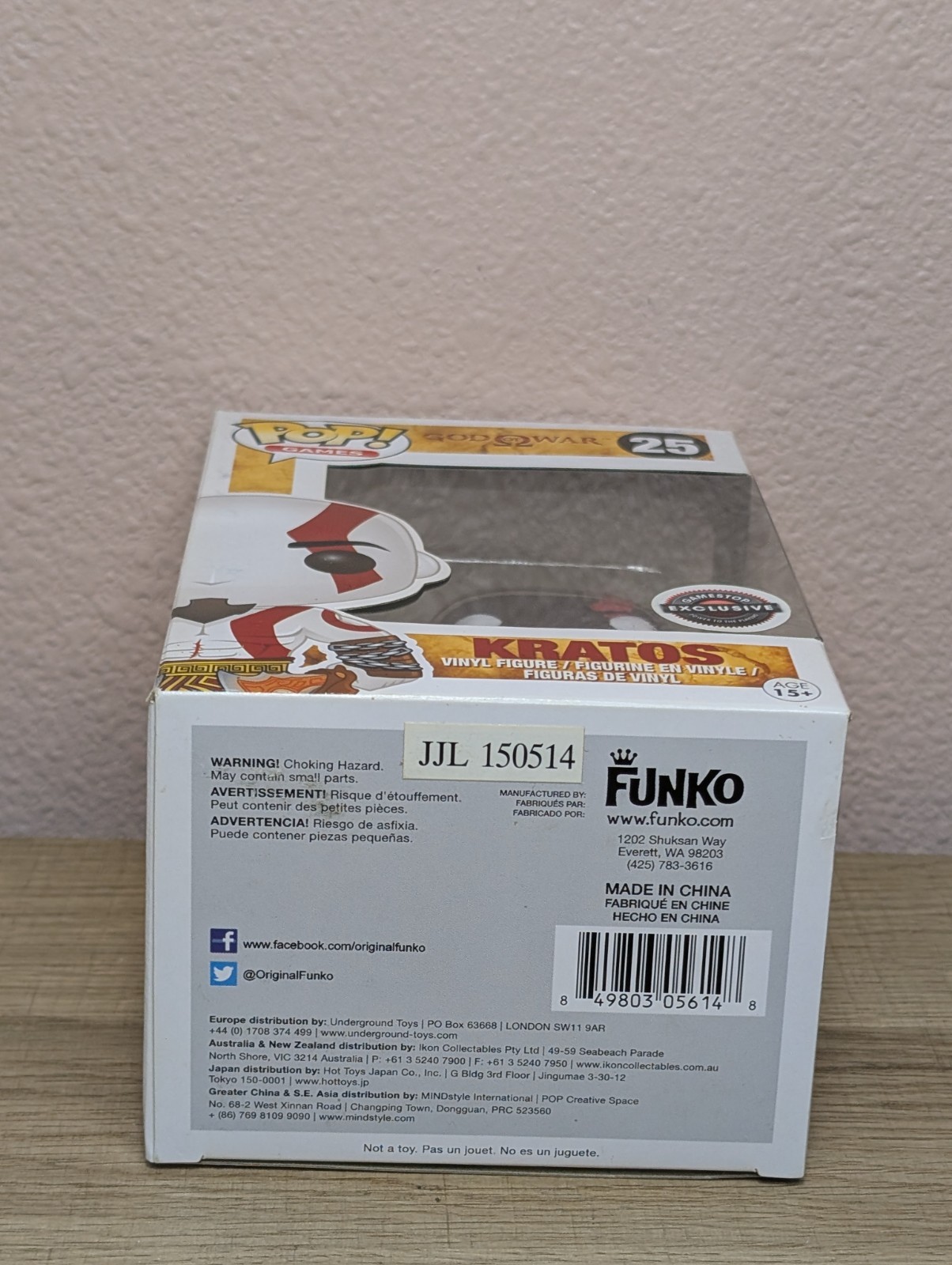 NIB GameStop Exclusive God of War Kratos Black (Fear) Funko Pop W/ Protector thumbnail 9