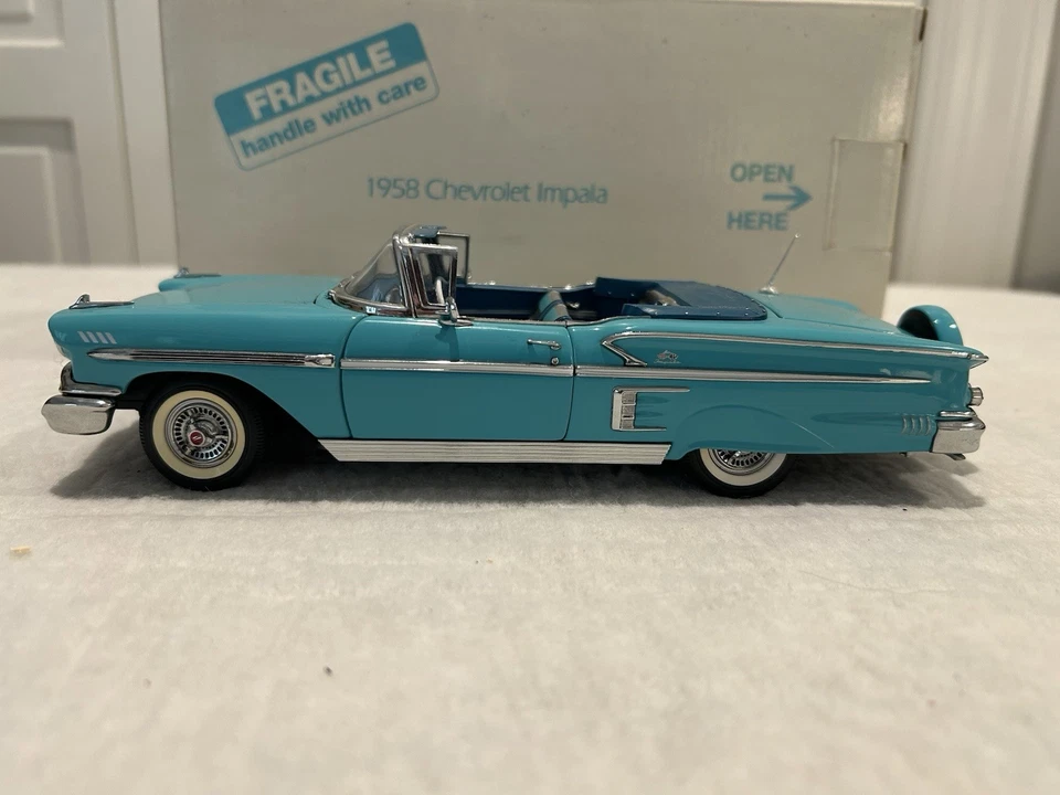 VINTAGE Danbury Mint 1958 Chevrolet Impala CONVERTIBLE BEAUTIFUL NICE CAR 🚗  - Image 4 of 4