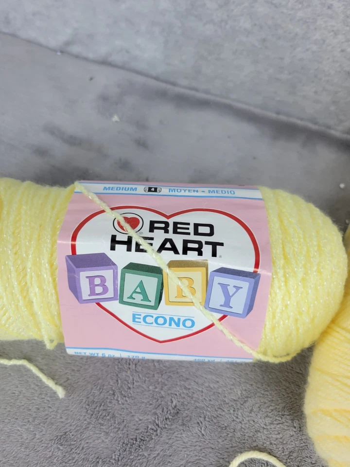 Lote de 4 hilos acrílicos amarillos para tejer 1,7 libras Foto 4 de 4