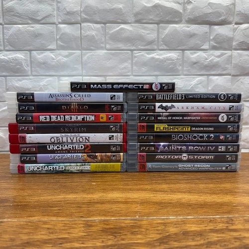 Lot of 17 Sony PlayStation 3 PS3 Games Uncharted Red Dead Skyrim Battlefield Lot