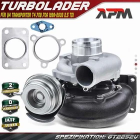 Turbolader für VW Transporter T4 70B 70A 1998-2003 2.5 TDI AHY AXG 454192-0005