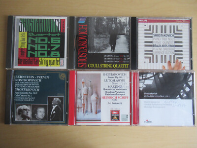 Shostakovich-6er CD Sammlung-Manhattan String Quartet, Beaux Arts Trio, Schiff..