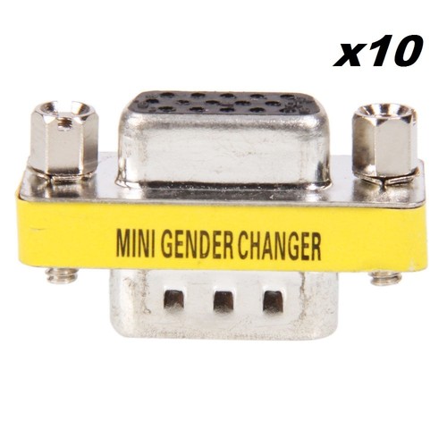 New 15 Pin VGA SVGA Female to Male Gender Changer Coupler Adapter wholesale lots - Picture 9 of 12