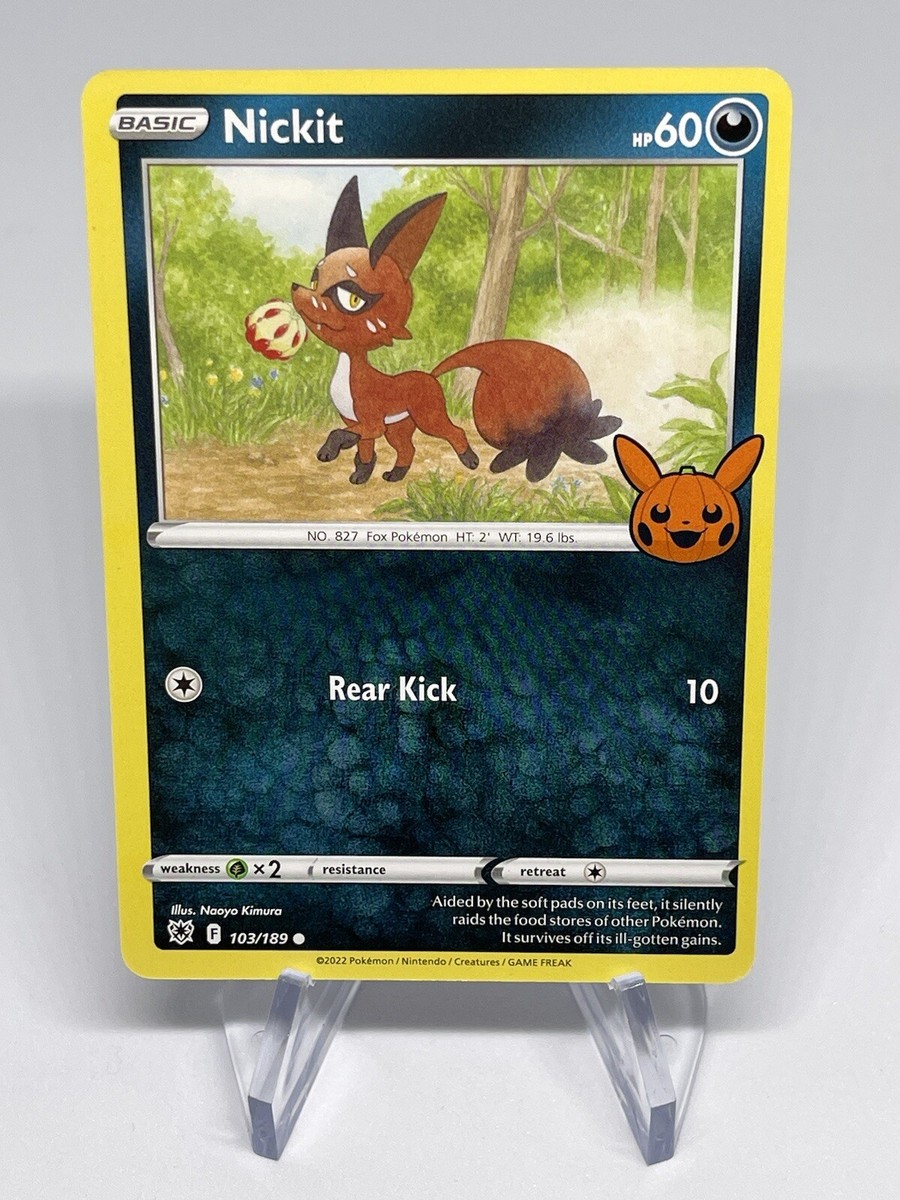 ポケモンカード Nickit 103/189 HP60 Nickit 103/189 Halloween Pokemon TCG- NM/M | eBay