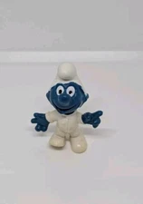 Smurfs Vintage 1965 Astro Smurf Astronaut Figurine Peyo Schleich (No Helmet)