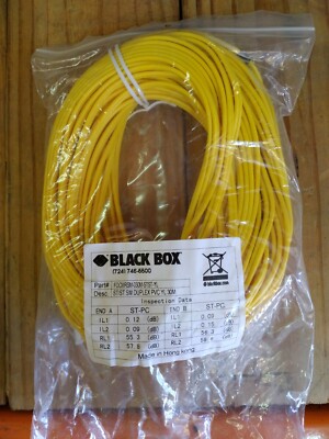 Blackbox FOCMRSM-030M-STST-YL Single-Mode Fiber Optic Patch Cable 30m Yellow