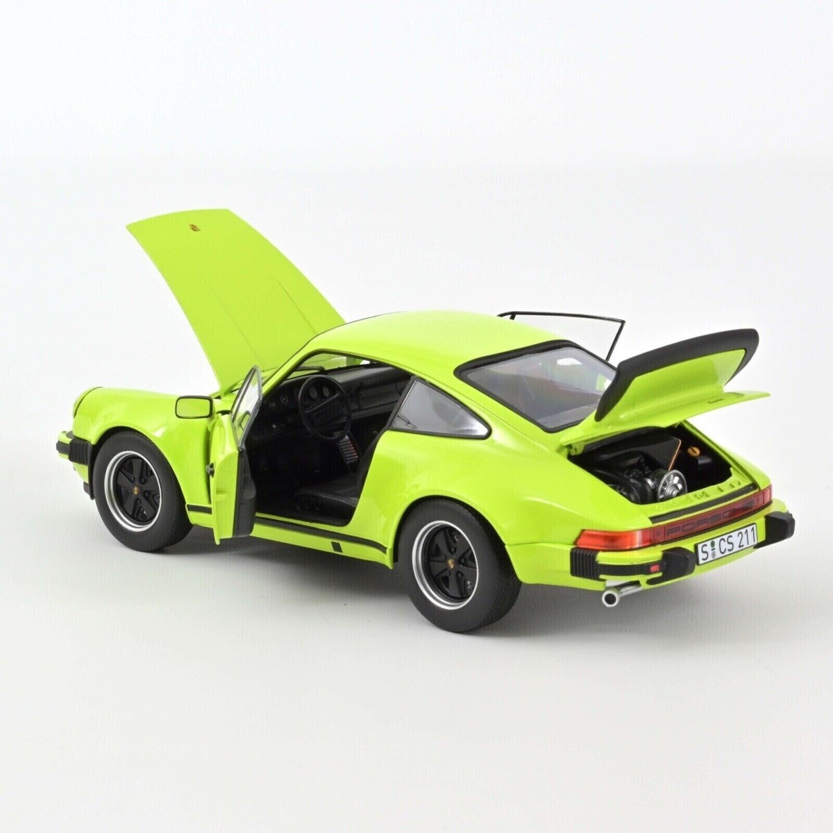 Norev Porsche 911 Turbo 3,0 1976 Light green 1:18 Die-Cast Scale