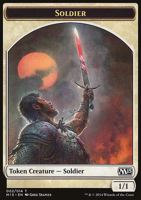 MTG Magic the Gathering Token - Soldier (2/298) Magic 2015 LP