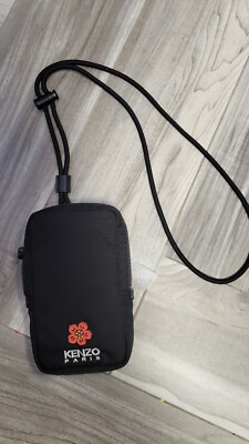 NWT NEW Kenzo Crest Black phone Pouch Bag $230+ | eBay