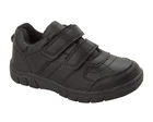 BOYS BLACK KIDS TRAINERS TOUCH FASTEN PE GYM SPORTS TRAINERS KIDS UK SIZE 10-2