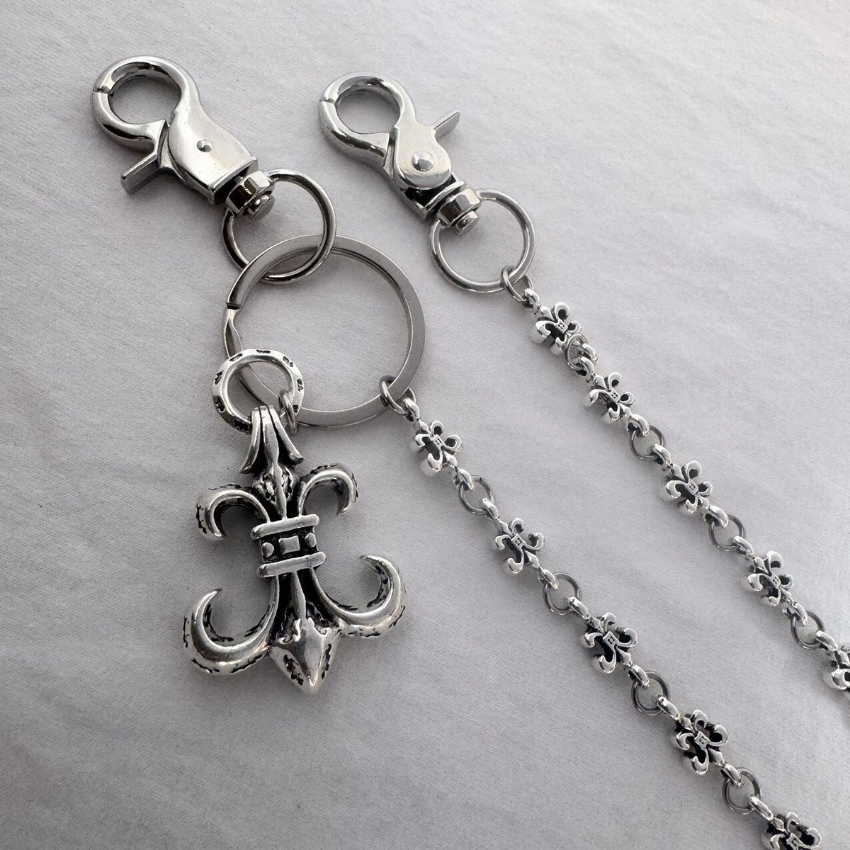 アクセサリー US Exclusive Anchor Wallet Chain Solid Brass Anchor Link Chain Leather Wallet Chain Cross