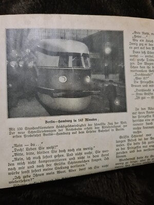1933 Express Train Test Drive Original Newspaper Article From Family Friend With Picture