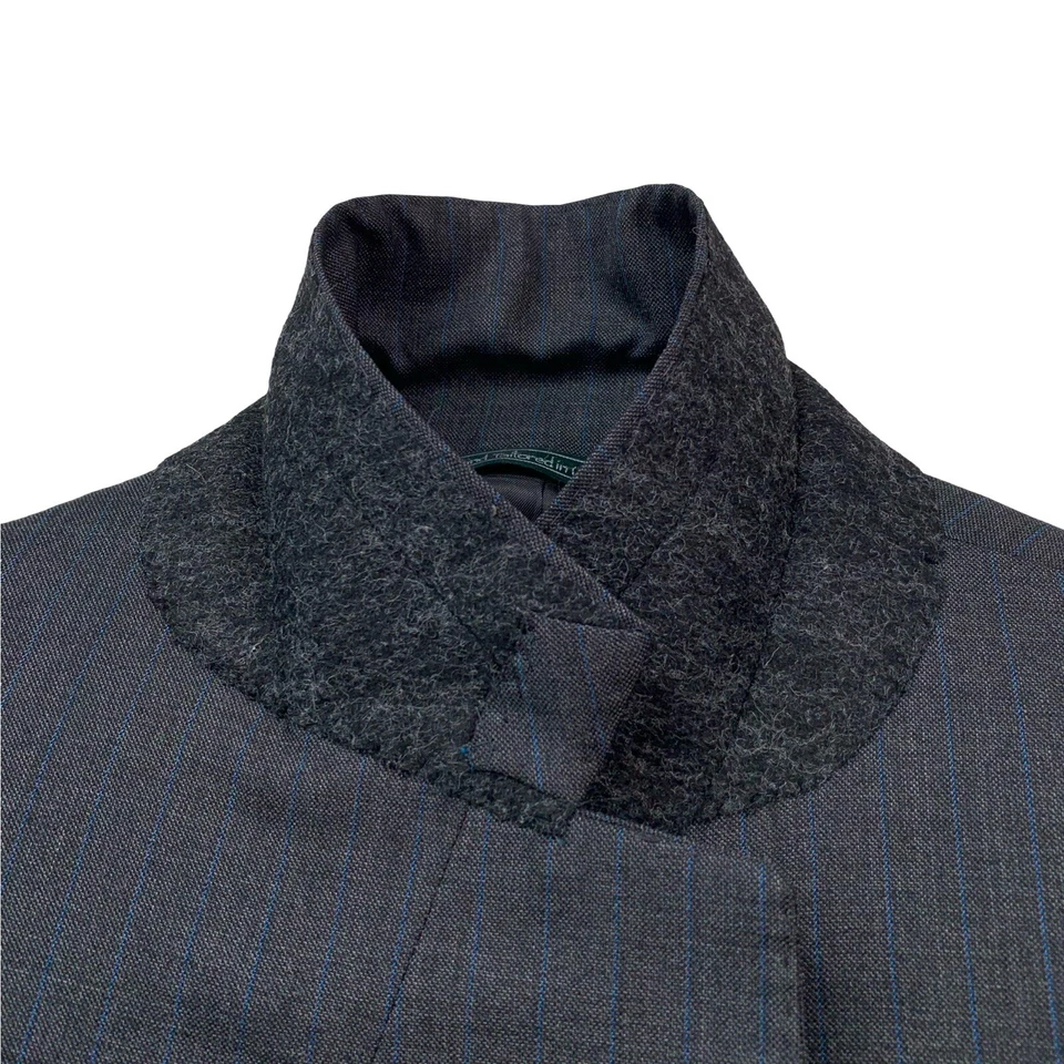 Traje 40 XL Martin Greenfield "The Custom Fit" Gris Carbón a Rayas Hecho en EE. UU. Foto 4 de 4