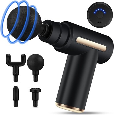 Hochwertige Mini Massagepistole Entspannendes Massagegerät Display 6 Geschwindigkeiten LED Tiefenmassage