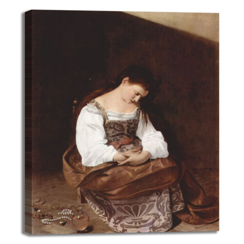 Caravaggio Maddalena penitente quadro stampa tela dipinto telaio arredo casa - Photo 1/4