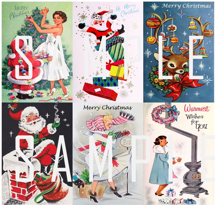 ✴︎希少 50s USA デッドストック クリスマスカードセット